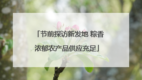 节前探访新发地 粽香浓郁农产品供应充足