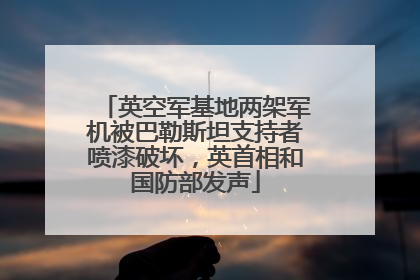 英空军基地两架军机被巴勒斯坦支持者喷漆破坏，英首相和国防部发声
