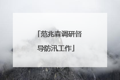 范兆森调研督导防汛工作