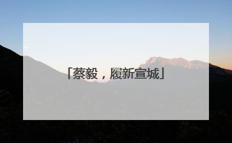 蔡毅，履新宣城