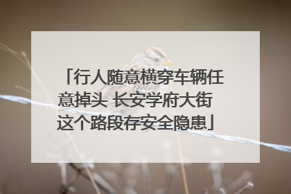 行人随意横穿车辆任意掉头 长安学府大街这个路段存安全隐患