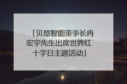 贝昂智能董事长冉宏宇先生出席世界红十字日主题活动