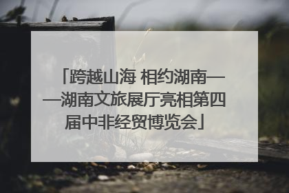 跨越山海 相约湖南——湖南文旅展厅亮相第四届中非经贸博览会