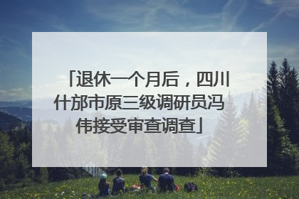 退休一个月后，四川什邡市原三级调研员冯伟接受审查调查