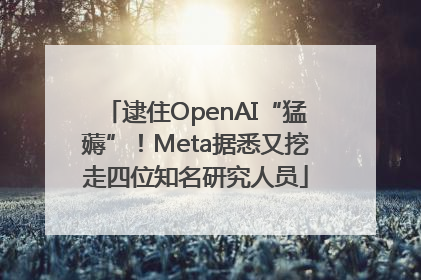 逮住OpenAI“猛薅”！Meta据悉又挖走四位知名研究人员