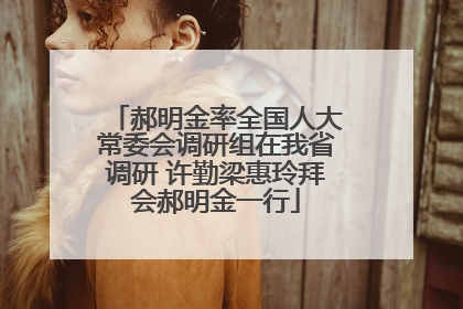 郝明金率全国人大常委会调研组在我省调研 许勤梁惠玲拜会郝明金一行