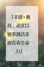 非遗+教育，武义以赛事激活非遗青春生命力