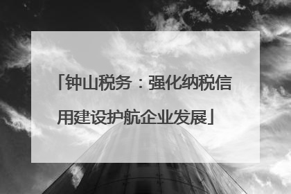 钟山税务：强化纳税信用建设护航企业发展