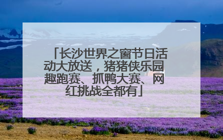 长沙世界之窗节日活动大放送，猪猪侠乐园趣跑赛、抓鸭大赛、网红挑战全都有
