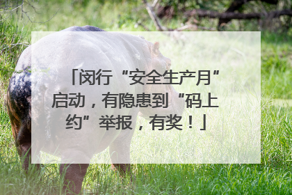 闵行“安全生产月”启动，有隐患到“码上约”举报，有奖！