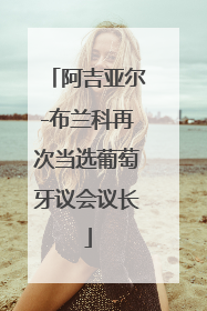 阿吉亚尔-布兰科再次当选葡萄牙议会议长