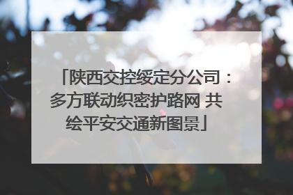 陕西交控绥定分公司：多方联动织密护路网 共绘平安交通新图景