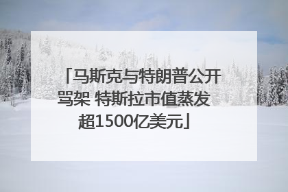 马斯克与特朗普公开骂架 特斯拉市值蒸发超1500亿美元
