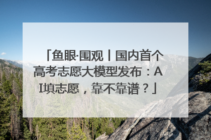 鱼眼·围观丨国内首个高考志愿大模型发布：AI填志愿，靠不靠谱？