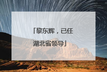 黎东辉，已任湖北省领导