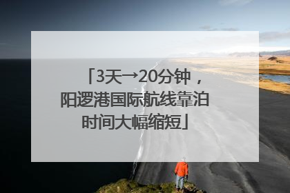 3天→20分钟，阳逻港国际航线靠泊时间大幅缩短