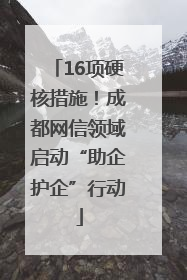 16项硬核措施！成都网信领域启动“助企护企”行动
