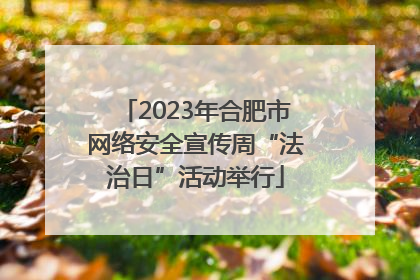2023年合肥市网络安全宣传周“法治日”活动举行