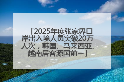 2025年度张家界口岸出入境人员突破20万人次，韩国、马来西亚、越南居客源国前三