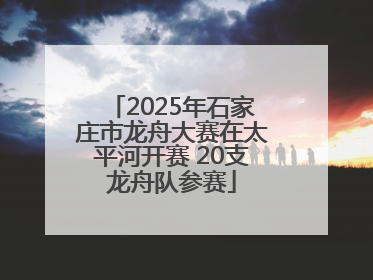 2025年石家庄市龙舟大赛在太平河开赛 20支龙舟队参赛