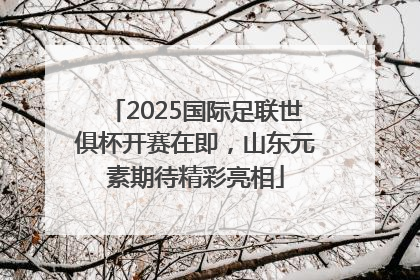 2025国际足联世俱杯开赛在即，山东元素期待精彩亮相