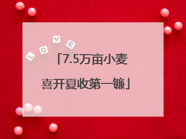 7.5万亩小麦喜开夏收第一镰