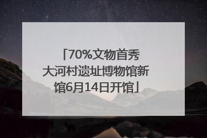 70%文物首秀 大河村遗址博物馆新馆6月14日开馆